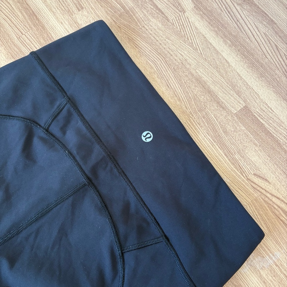 Lululemon Athletica Black Womens Leggings Mesh Yoga Workout Running Size 6 - Picture 6 of 14